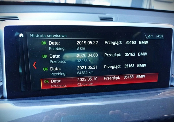 BMW X1 cena 119900 przebieg: 95936, rok produkcji 2019 z Kraków małe 497
